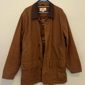 Men’s Woolrich canvas style heavy coat size L